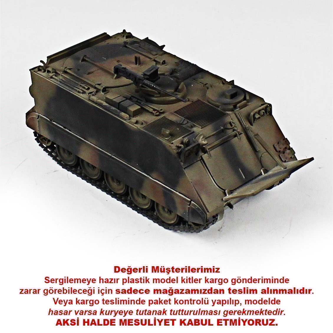 QD216 1/35 M106 Havan, Tamiya, Sergilemeye Hazır Plastik Tank Maketi