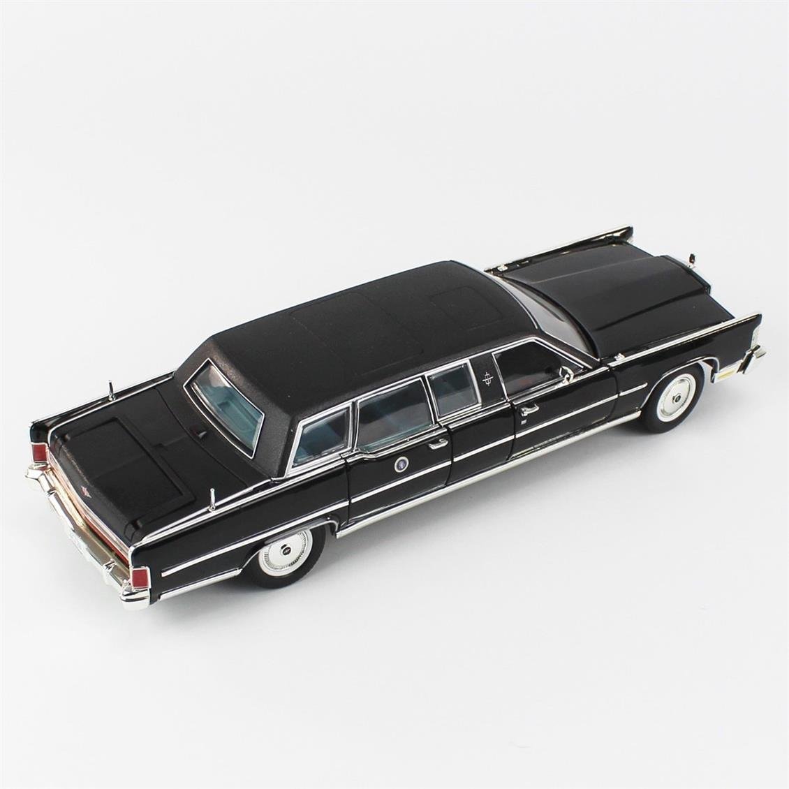 Road Signature 24068 1/24 1972 Lincoln Continental Reagan Car, Black, Sergilemeye Hazır Metal Araba Modeli