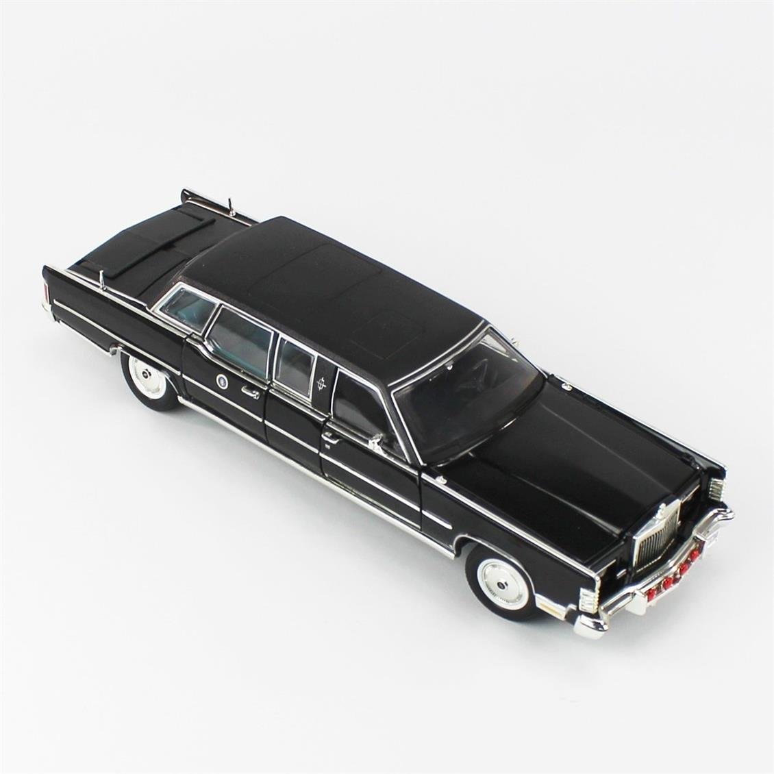 Road Signature 24068 1/24 1972 Lincoln Continental Reagan Car, Black, Sergilemeye Hazır Metal Araba Modeli