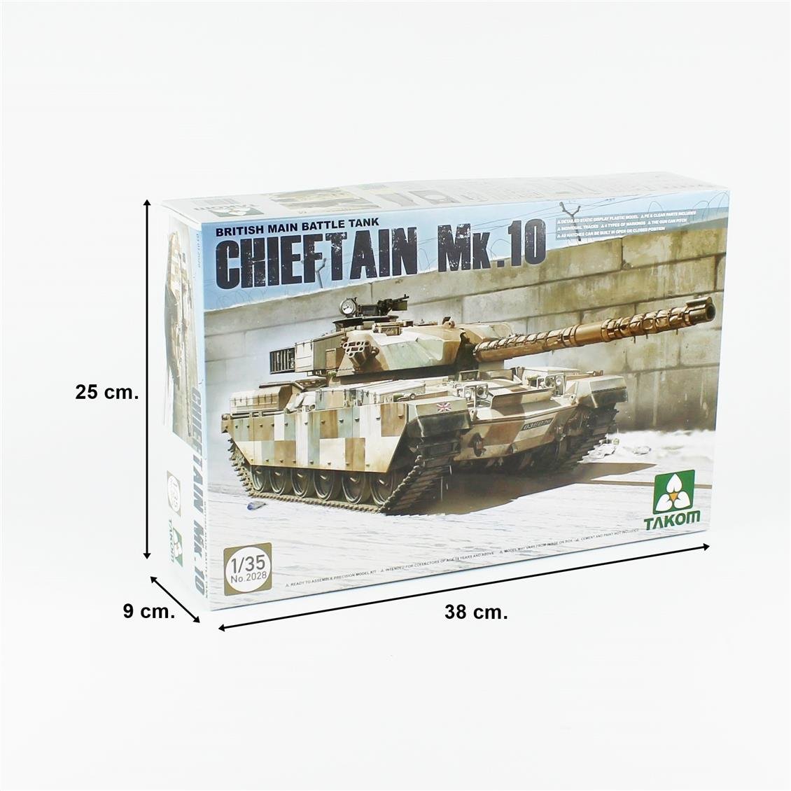 Takom 2028 1/35 Ölçek, İngiliz Ana Muharebe Tankı, Chieftain Mk.10, Plastik Model Kiti
