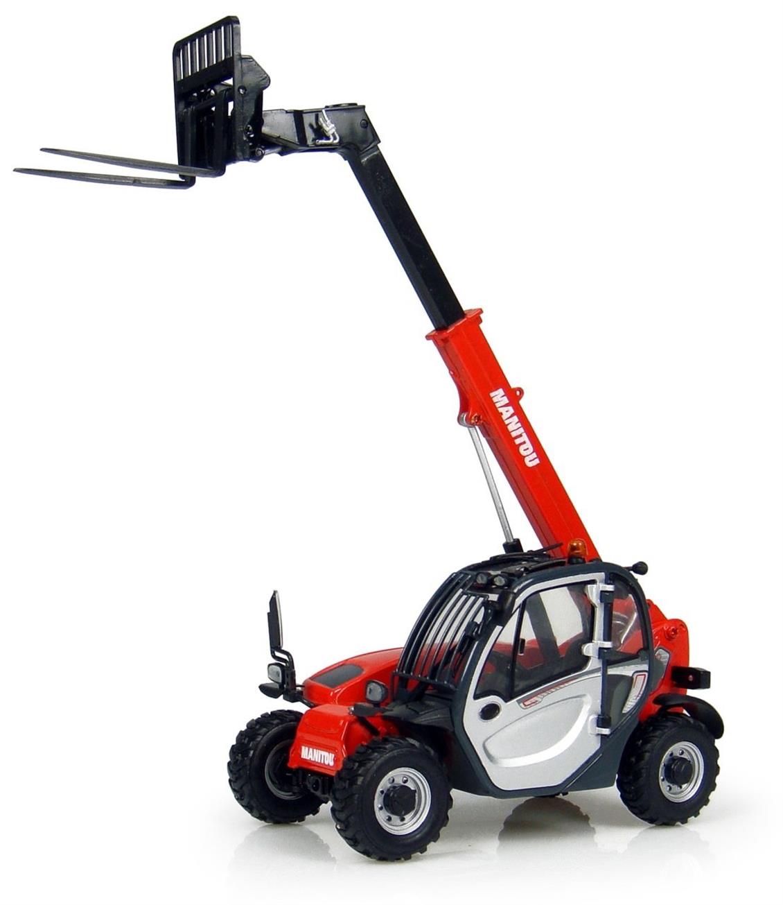 Universal Hobbies UH2924 1/32 Manitou MT 625 T Confort Avec Forklift, Sergilemeye Hazır Metal İş Makinası Modeli