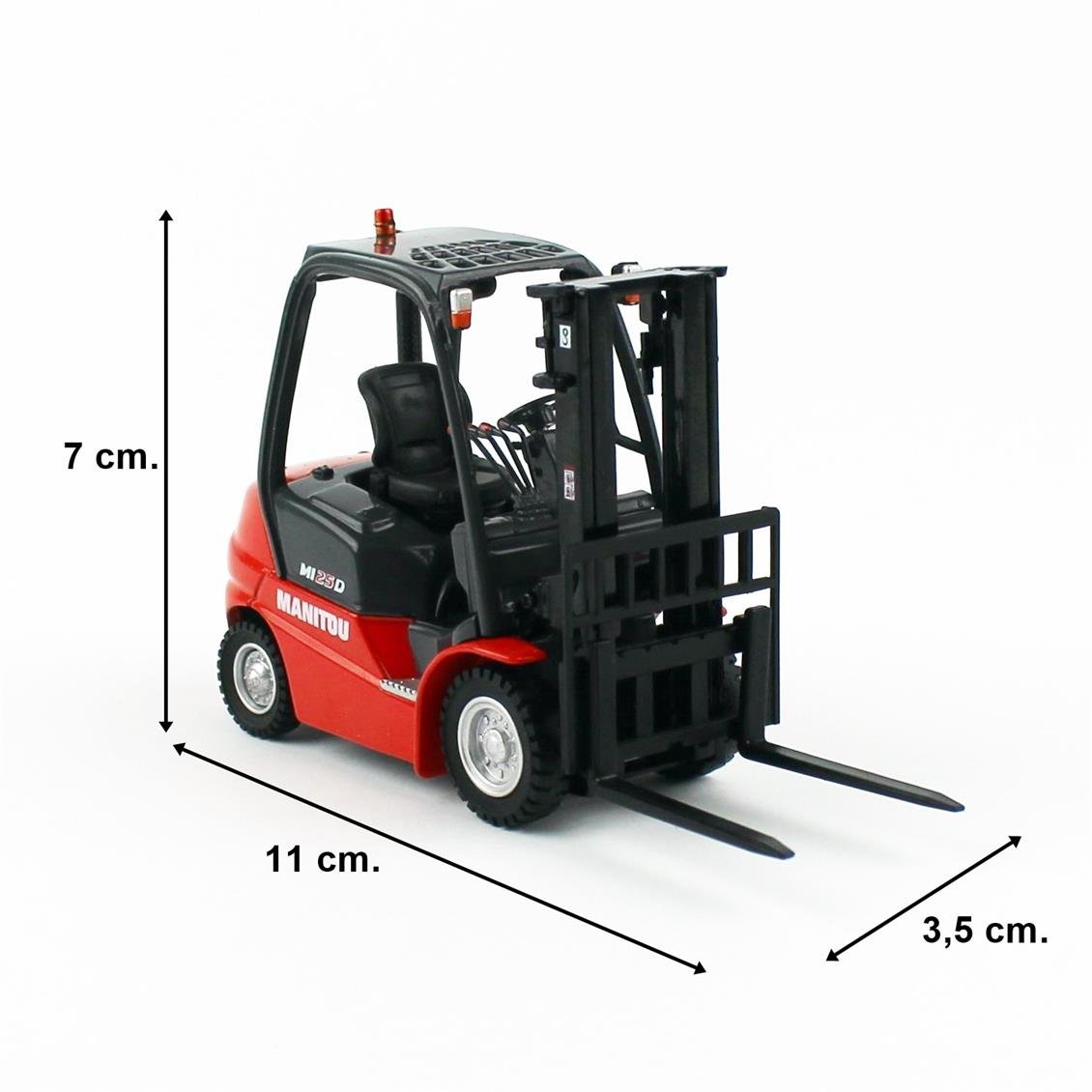 Universal Hobbies UH2949 1/32 Ölçek Manitou MI 25D Forklift, Sergilemeye Hazır Metal İş Makinası Modeli