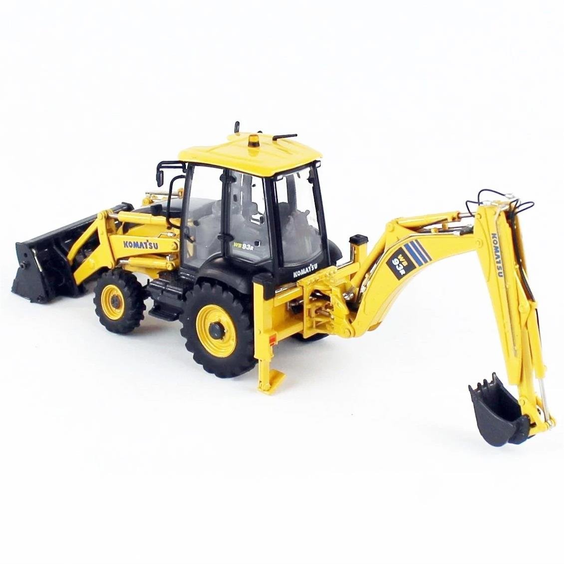 Universal Hobbies UH8142 1/50 Komatsu WB93-R 2WD Backhoe Loder, Sergilemeye Hazır Metal İş Makinası Modeli