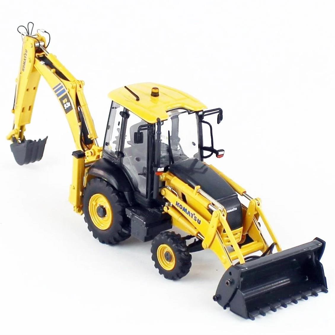 Universal Hobbies UH8142 1/50 Komatsu WB93-R 2WD Backhoe Loder, Sergilemeye Hazır Metal İş Makinası Modeli