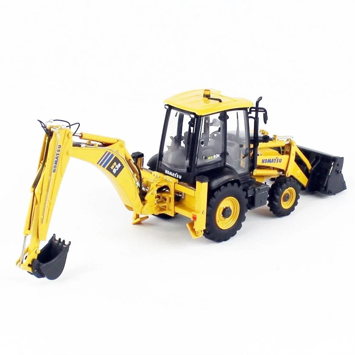 Universal Hobbies UH8142 1/50 Komatsu WB93-R 2WD Backhoe Loder, Sergilemeye Hazır Metal İş Makinası Modeli