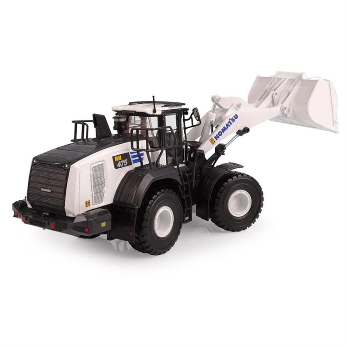 Universal Hobbies UH8182 1/50 Ölçek, Komatsu WA475-10 Loder (Beyaz Versiyon), Sergilemeye Hazır Tarımsal Makine Modeli