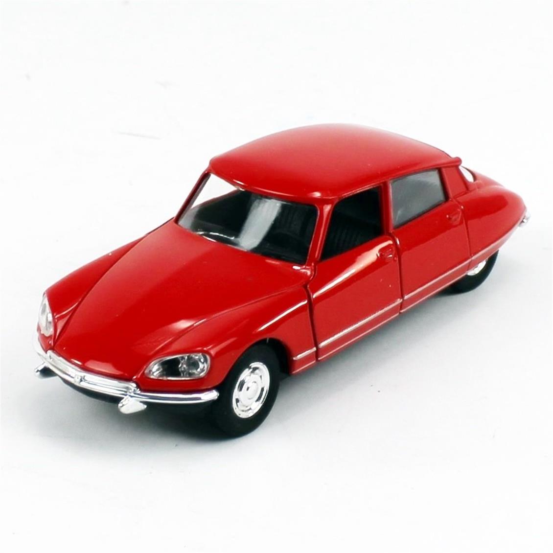 Welly 43764 1/34-1/39 Citroen DS23, Kırmızı, Çek-Bırak Mekanizmalı Oyuncak Metal Araba