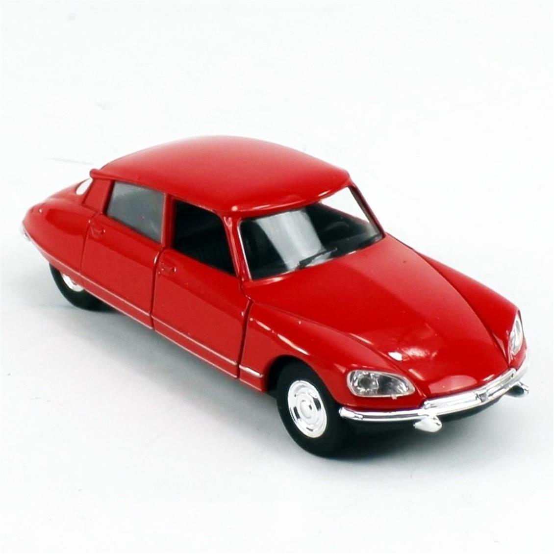 Welly 43764 1/34-1/39 Citroen DS23, Kırmızı, Çek-Bırak Mekanizmalı Oyuncak Metal Araba