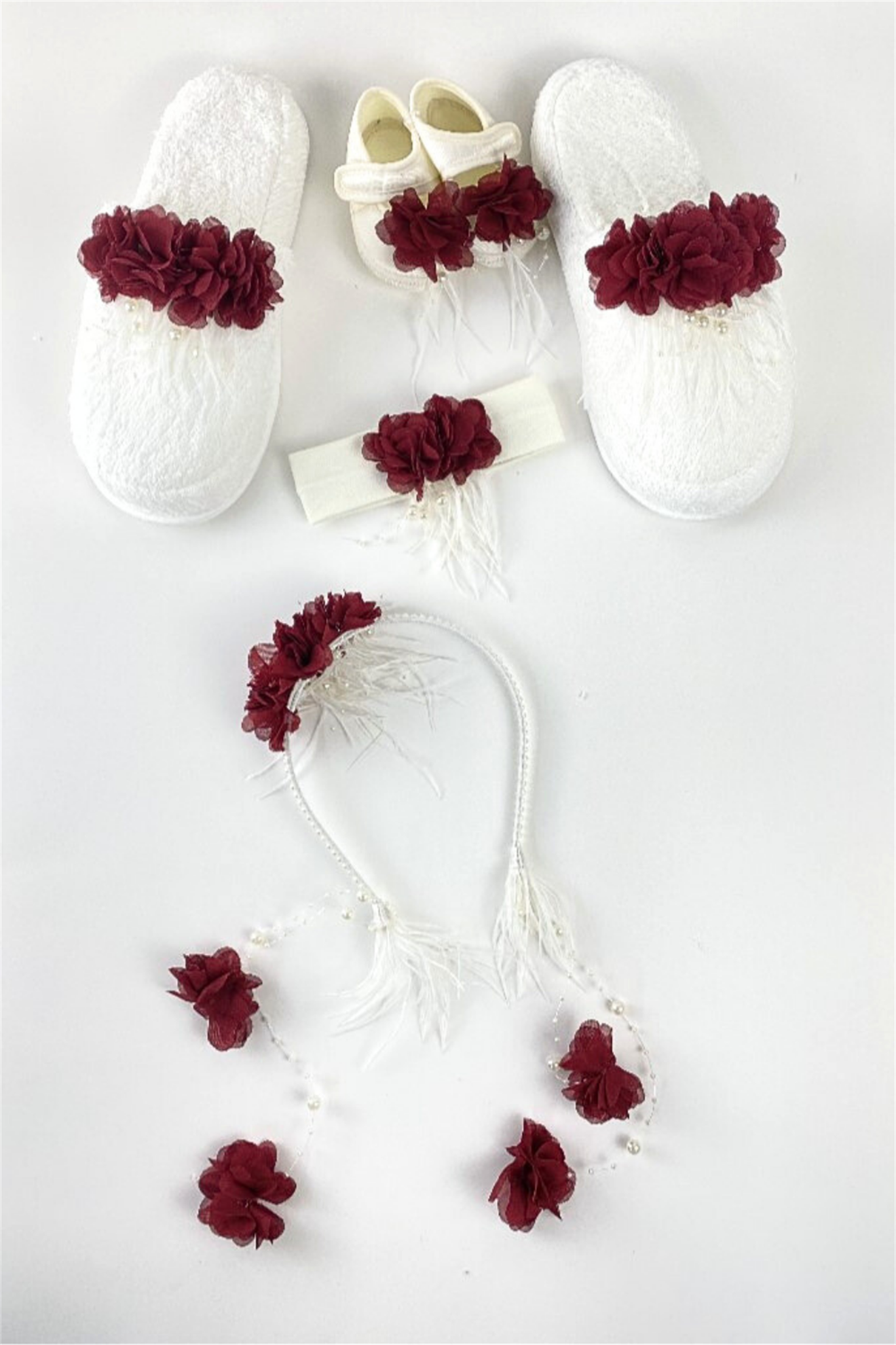 Anne Bebe Set 1014 Bordo