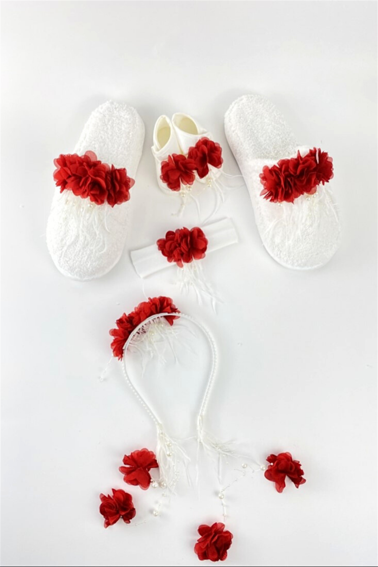 Anne Bebe Set 1014 Kırmızı