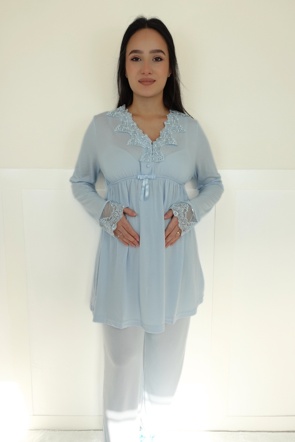 Bera Model Mavi Lohusa Pijama