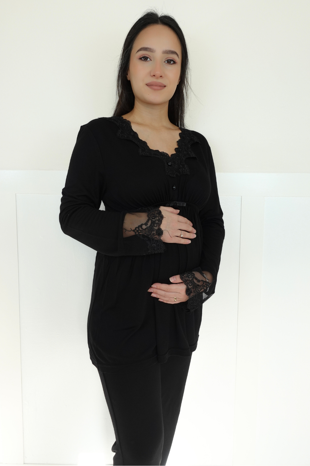 Bera Model Siyah Lohusa Pijama
