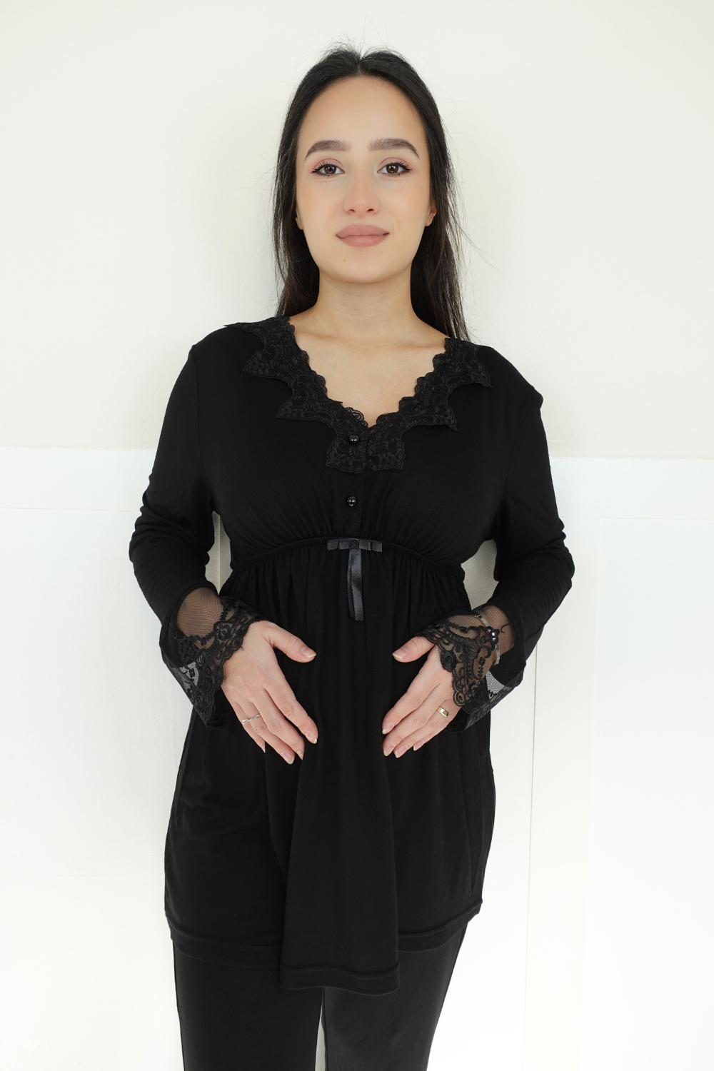 Bera Model Siyah Lohusa Pijama