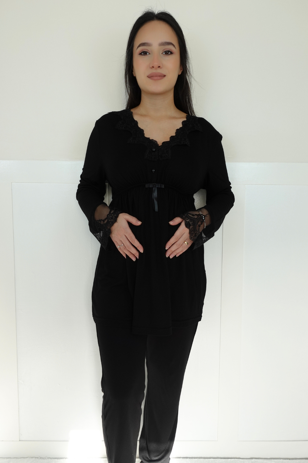 Bera Model Siyah Lohusa Pijama