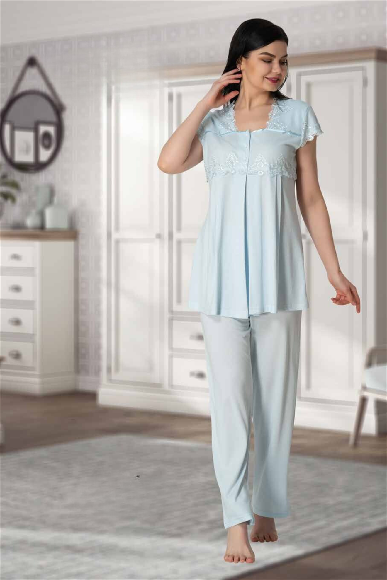 Effortt 5012 Mavi Lohusa Pijama