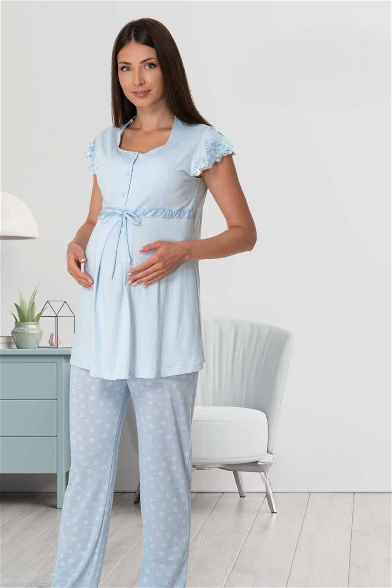 Effortt 6012 Mavi Lohusa Pijama