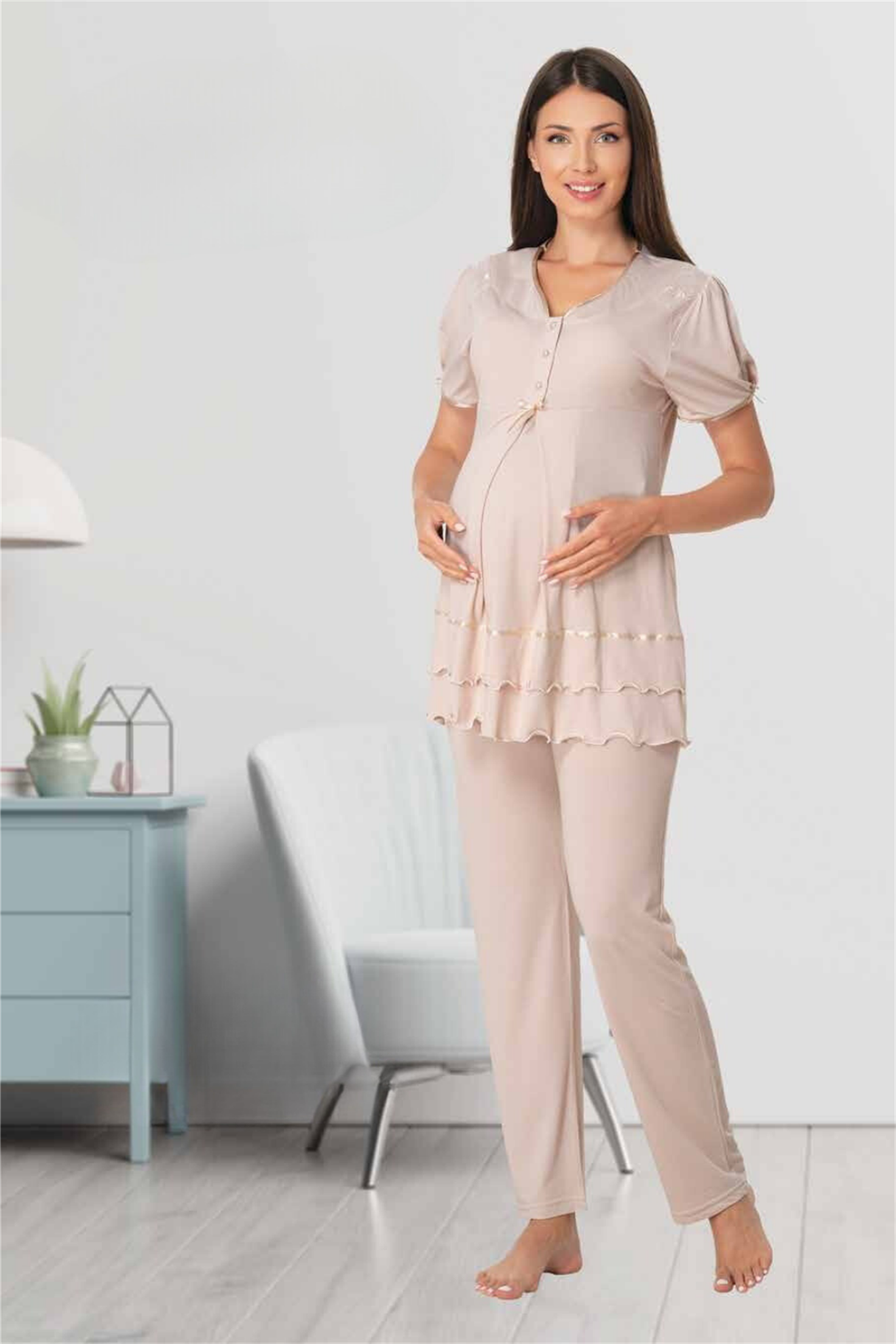 Effortt 8022 Bej Lohusa Pijama