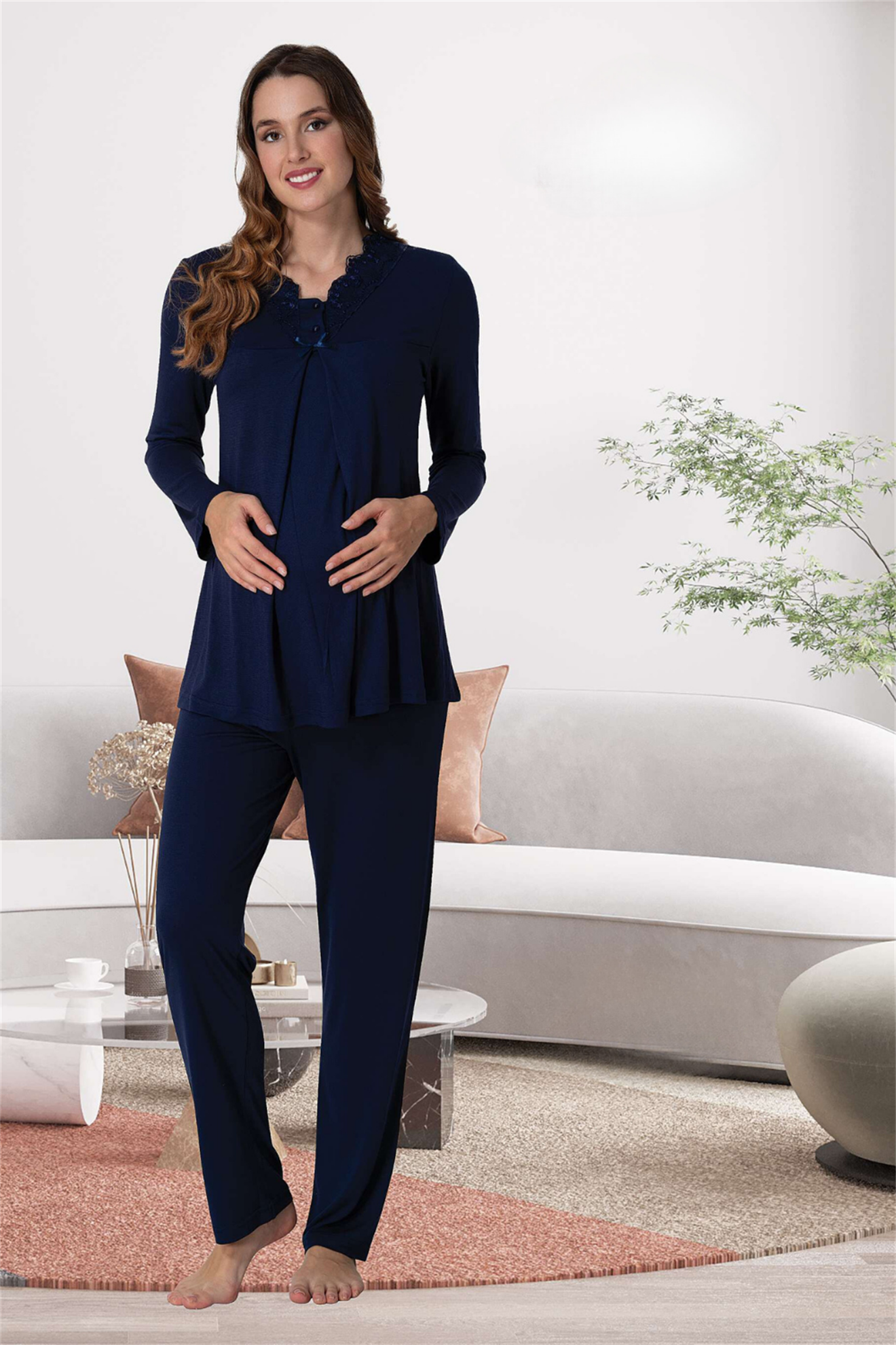 Effortt 9056 Siyah Lohusa Pijama