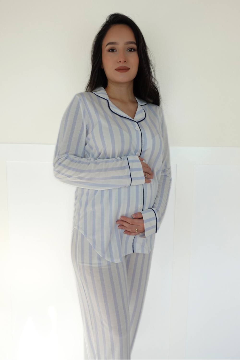 Feris Önden Düğmeli Lohusa Pijama