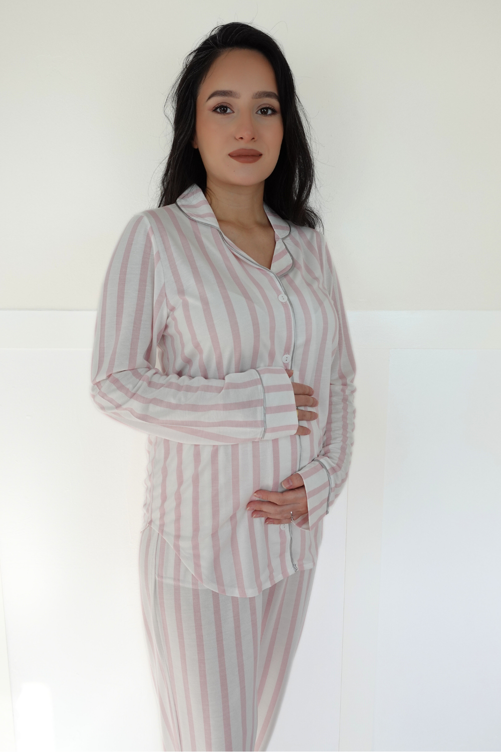 Feriz Önden Düğmeli Lohusa Pijama Takımı
