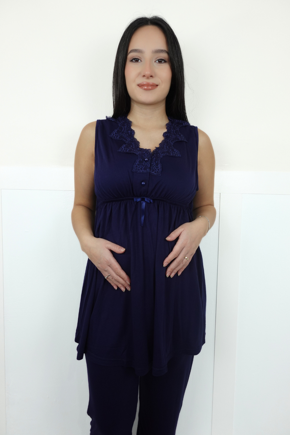 Limra Model Lacivert Lohusa Pijama