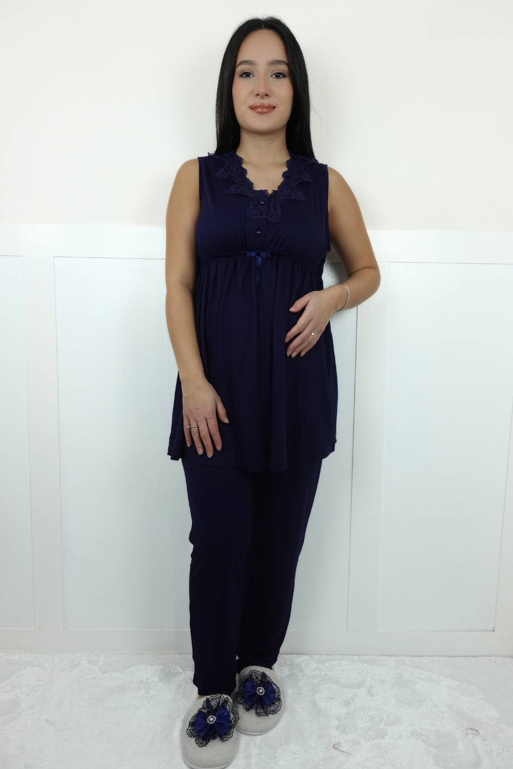 Limra Model Lacivert Lohusa Pijama