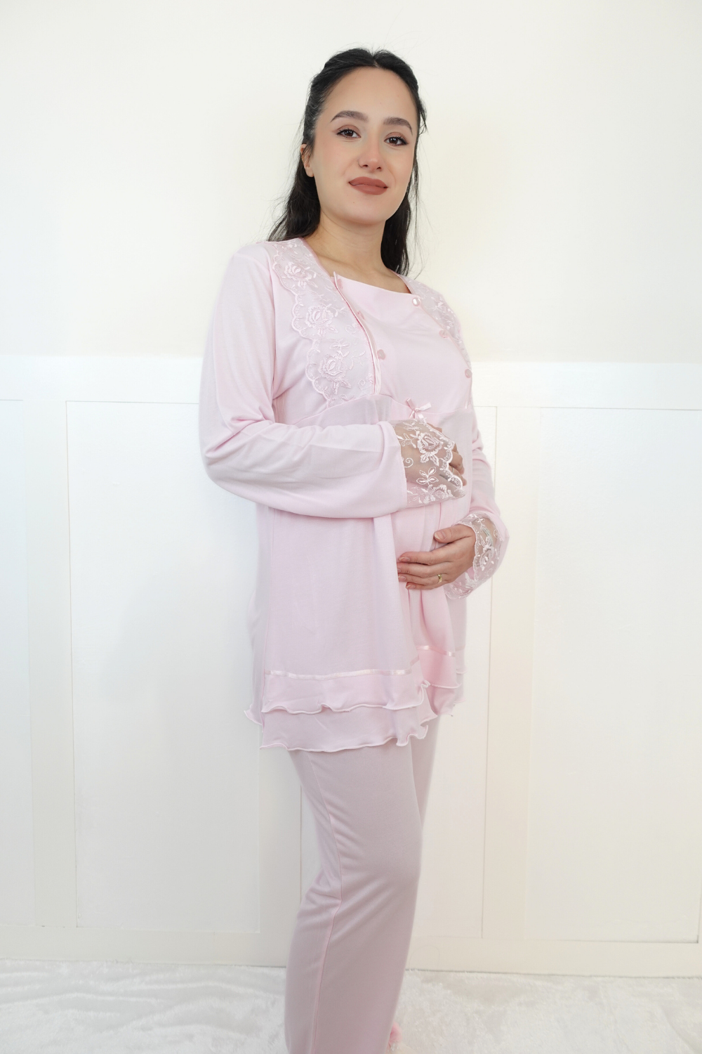 Mern Model Pembe Lohusa Pijama 
