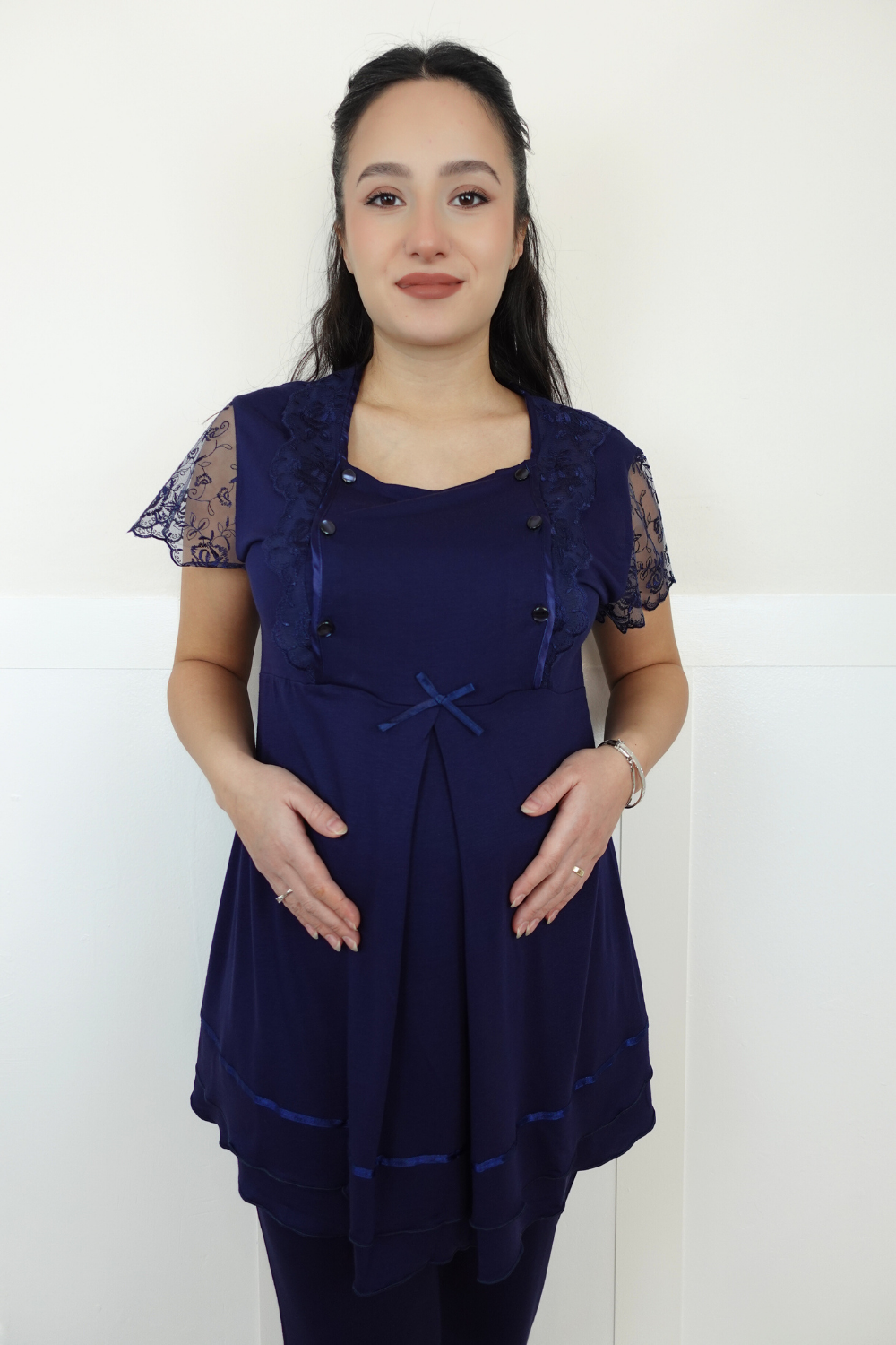 Sifas Model Lacivert Lohusa Pijama Takım