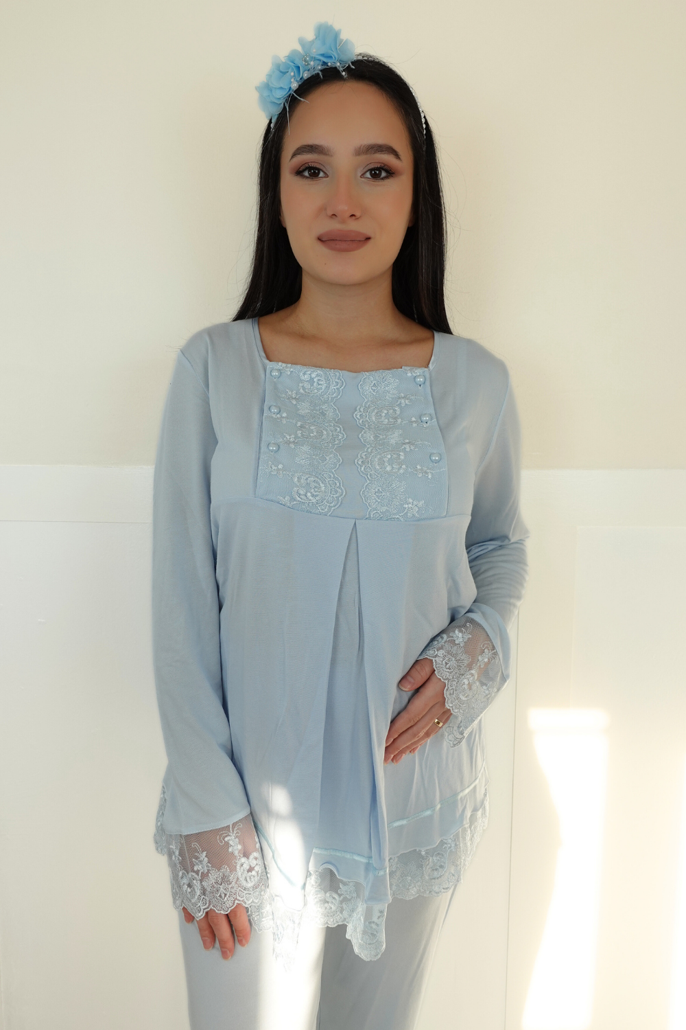 Sina Model Mavi Lohusa Pijama