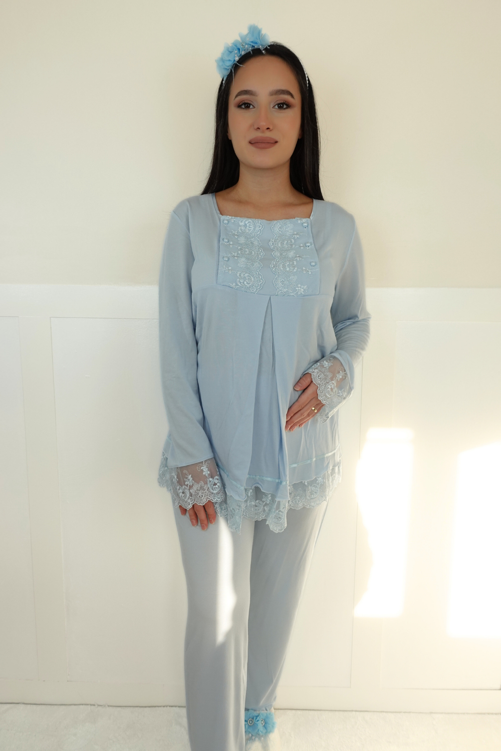 Sina Model Mavi Lohusa Pijama
