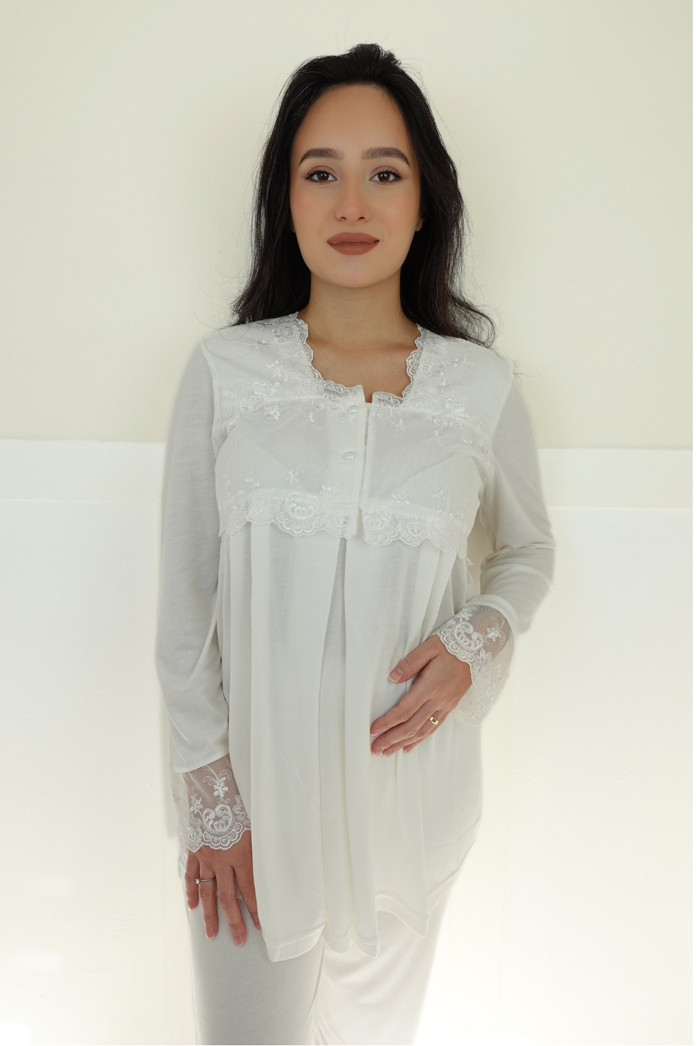 Veta Model Ekru Lohusa Pijama