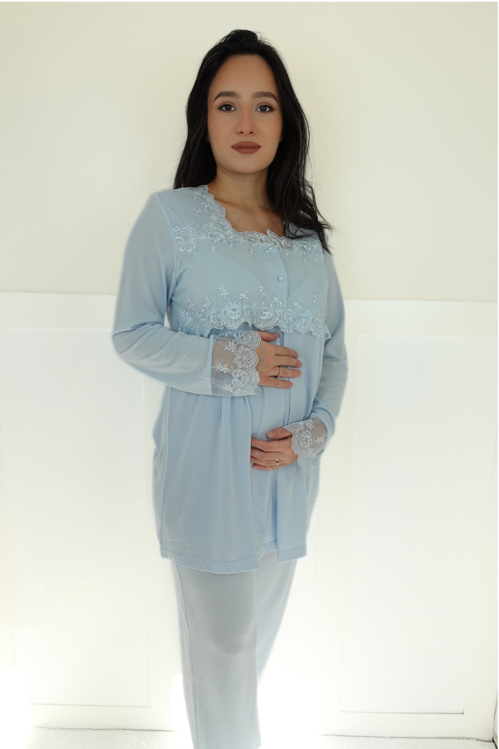 Veta Model Mavi Lohusa Pijama