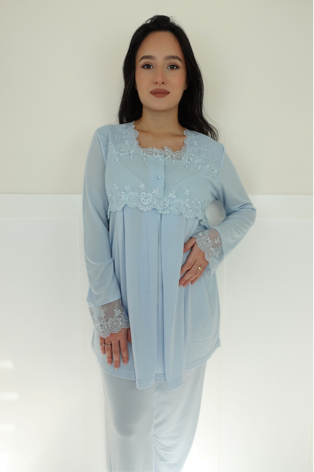 Veta Model Mavi Lohusa Pijama