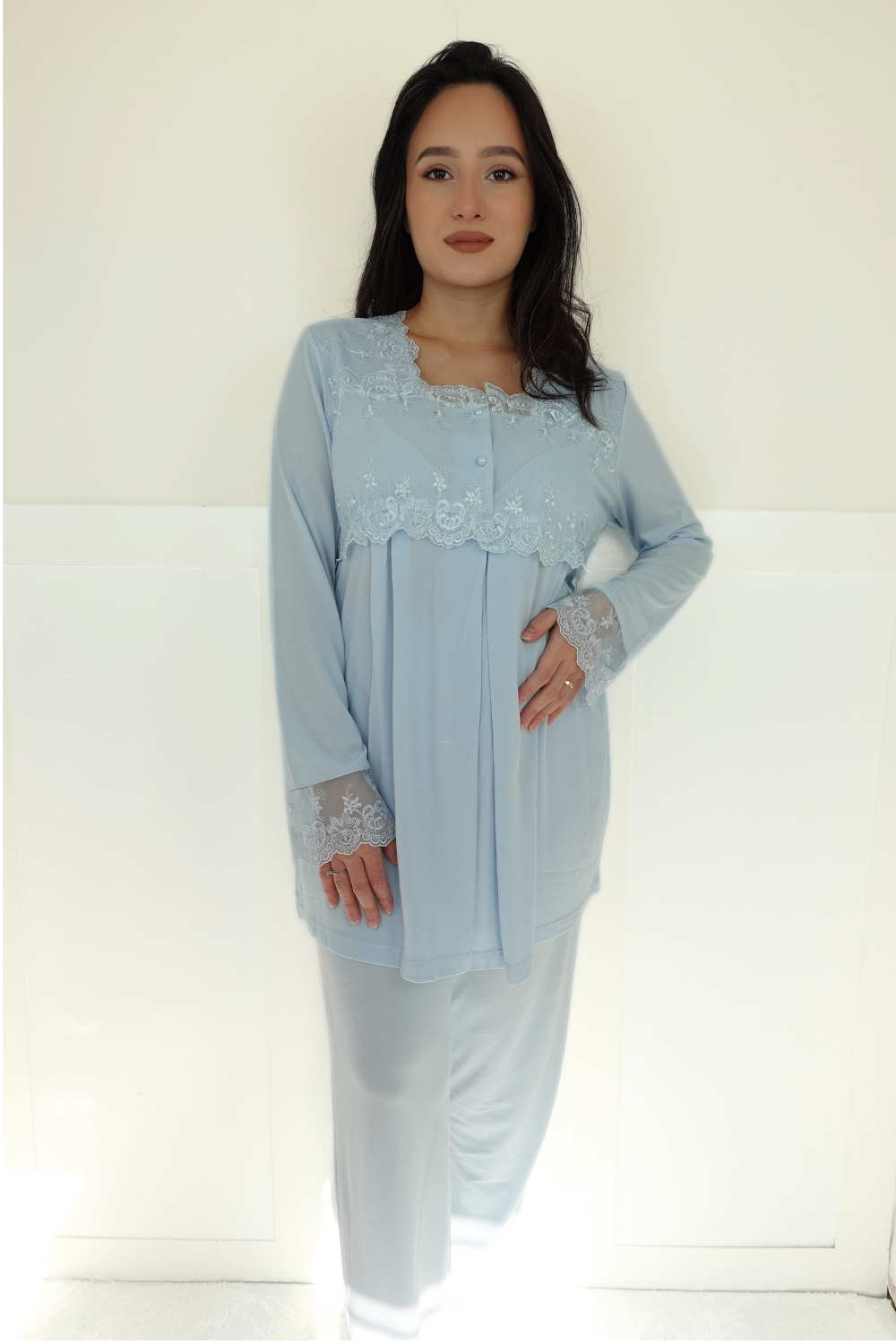 Veta Model Mavi Lohusa Pijama