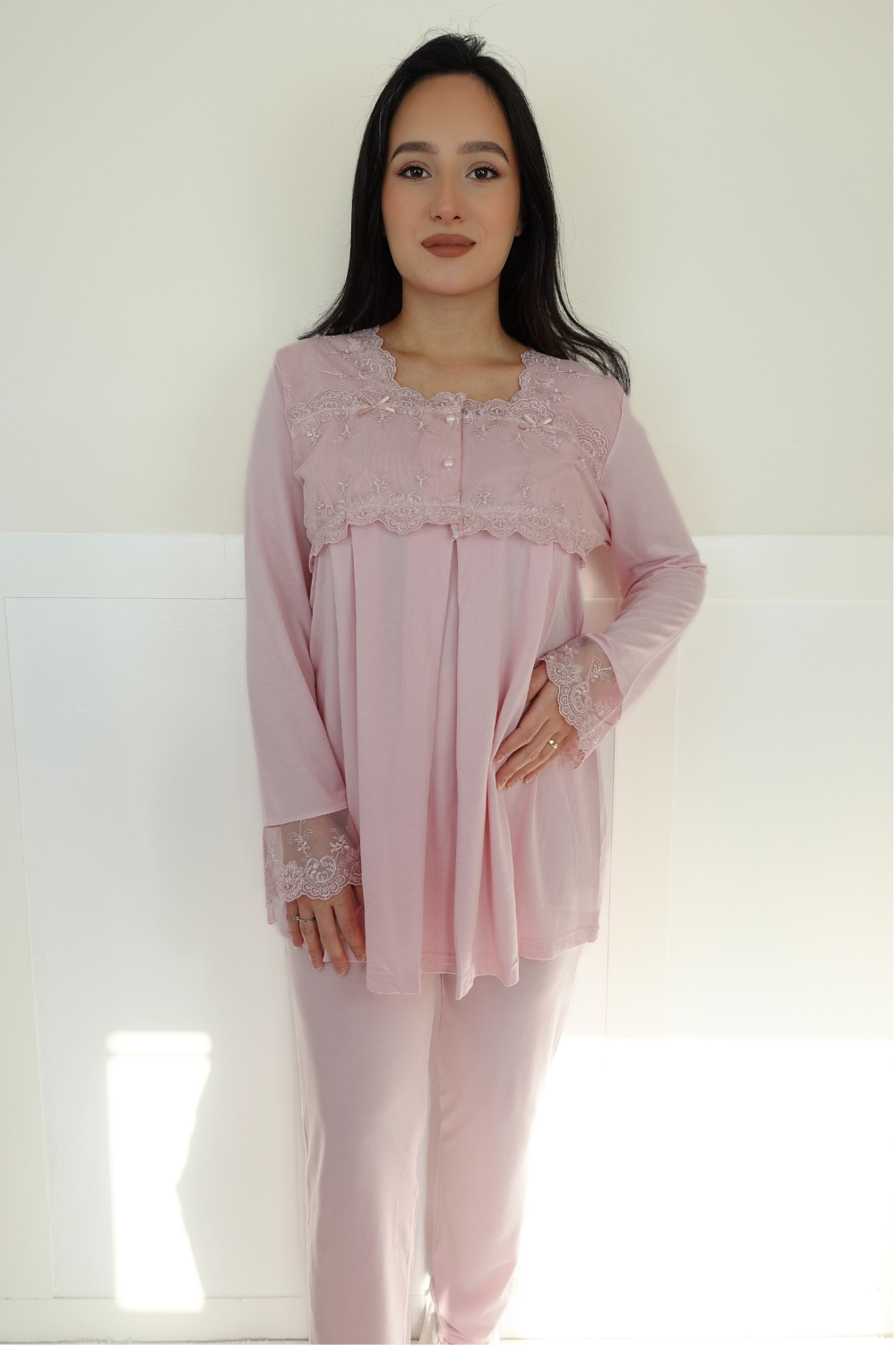 Veta Model Pembe Lohusa Pijama