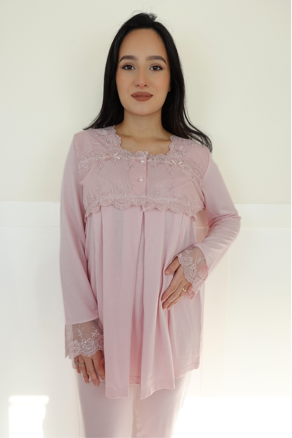 Veta Model Pembe Lohusa Pijama