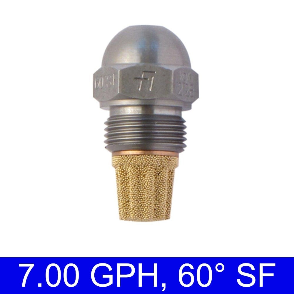 Fluidics 7.00 GPH 60° SF Brülör Memesi – ön püskürtme ucu görünümü