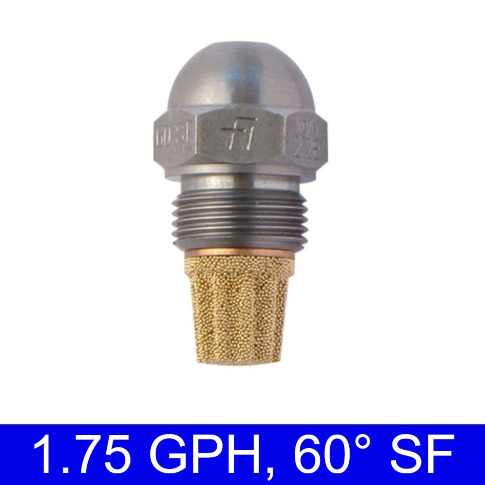 Fluidics 1.75 GPH 60° SF Brülör Memesi – ön püskürtme ucu görünümü