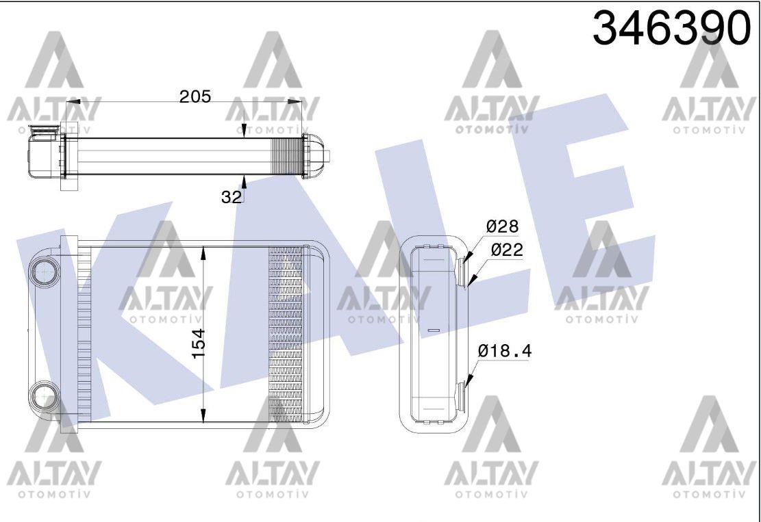 ADYATÖR KALORİFER ASTRA J / ASTRA K / CASCADA A14NET-A14XER-B14XER-A13DTE-A14XEL-B14NET-A16XER-B16XER