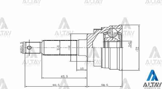 AKS KAFASI DIŞ ALTO / MARUTI / 23X44X18