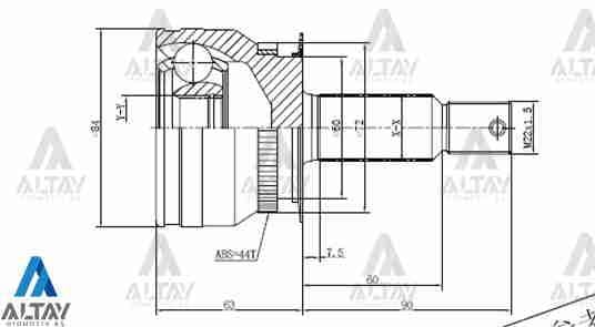 AKS KAFASI DIŞ CERATO 03= / 44 DİŞ ABSLİ 27X60X24
