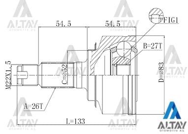 AKS KAFASI DIŞ JAZZ 09= / CITY 09-11 / 26X52X27