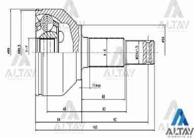 AKS KAFASI DIŞ QASHQAI / 1.5 DCİ 29X56X35