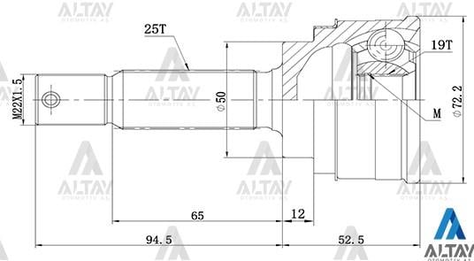 AKS KAFASI DIŞ SONATA  99= / ABSLİ 27X60X23