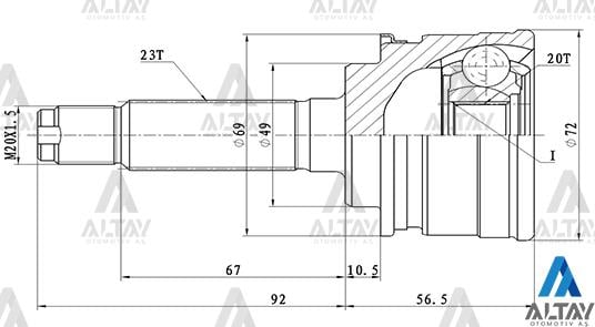 AKS KAFASI DIŞ SWIFT  97-02 MACAR / 23X49X20