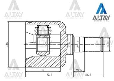 AKS KAFASI İÇ ACCENT  95-06 / EXCEL 90-94 / 25X22X35