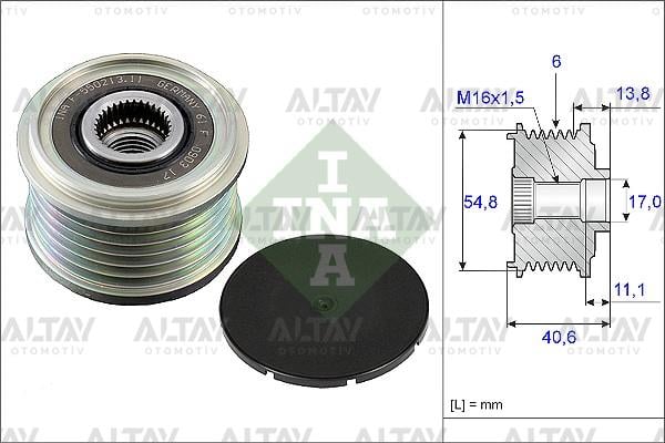 ALTERNATÖR KASNAĞI KANALLI CLIO / MEGANE / LOGAN / QASHQAI / MICRA / NOTE 1.5DCI-1.6