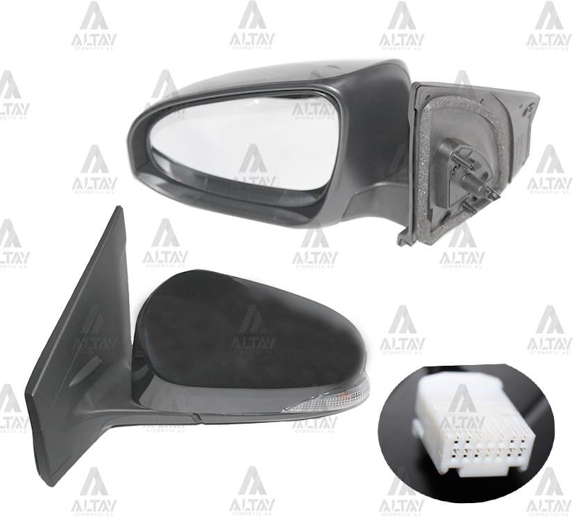 AYNA DIŞ DİKİZ AURIS 13-16 ELEKTRİKLİ ISITMALI SİNYALLİ SOL 7 FİŞLİ