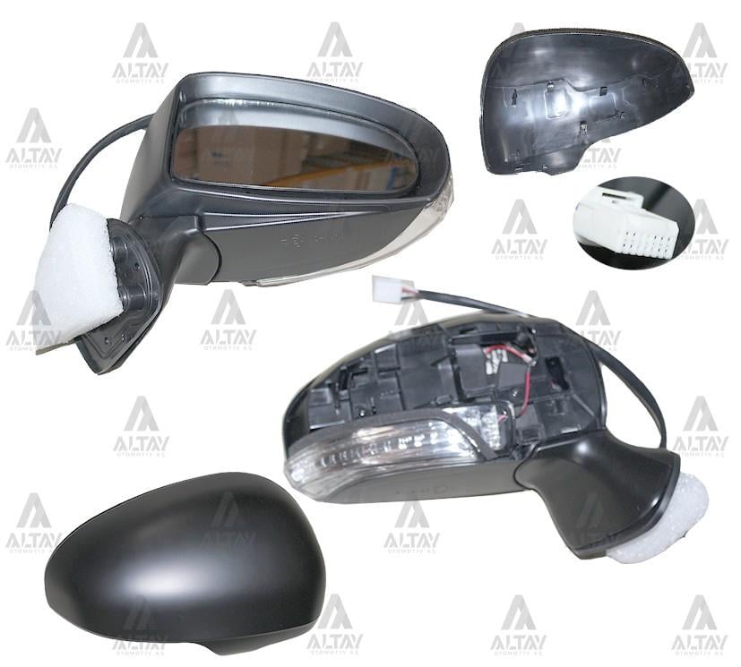AYNA DIŞ DİKİZ AVENSIS 09-15 ELEKTRİKLİ ISITMALI OTOMATİK KATLANIR SİNYALLİ 9 FİŞLİ SAĞ