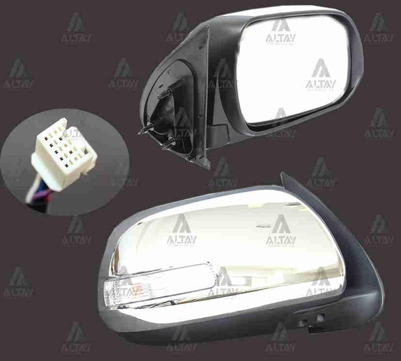 AYNA DIŞ DİKİZ HILUX 12= ELEKTRİKLİ SİNYALLİ OTOMATİK KATLANIR KROM SAĞ